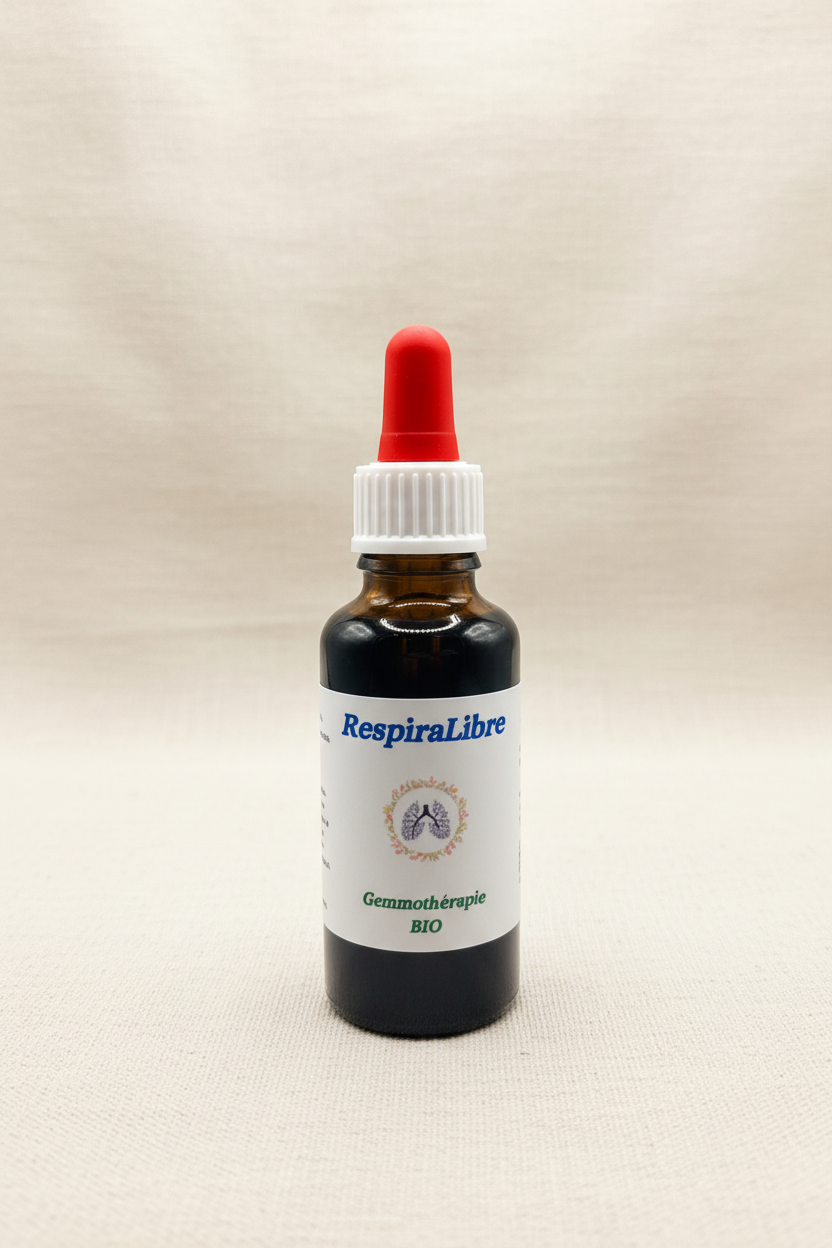 RespiraLibre gemmothérapie bio – Flacon 30ml macérat de bourgeons artisanal Cévennes