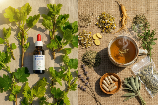 Comparaison gemmothérapie et phytothérapie : macérat de bourgeons bio vs plantes séchées, différences et usages