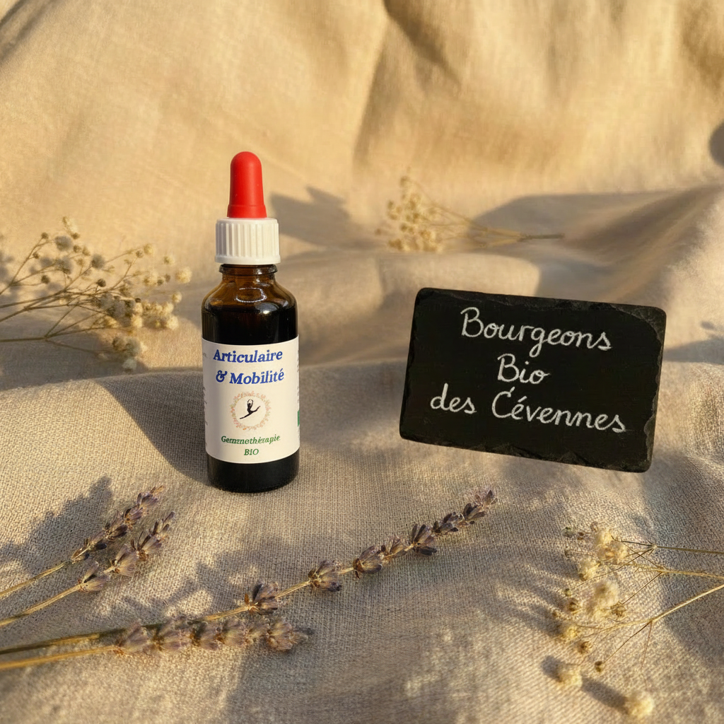 Gemmothérapie artisanale bio Articulaire & Mobilité dans son univers naturel Cévennes – Arbor'Elia

