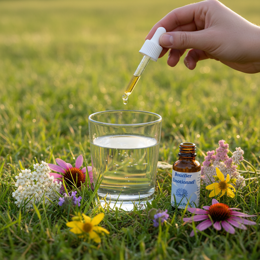 Bouclier Émotionnel – Utilisation avec vraie fiole