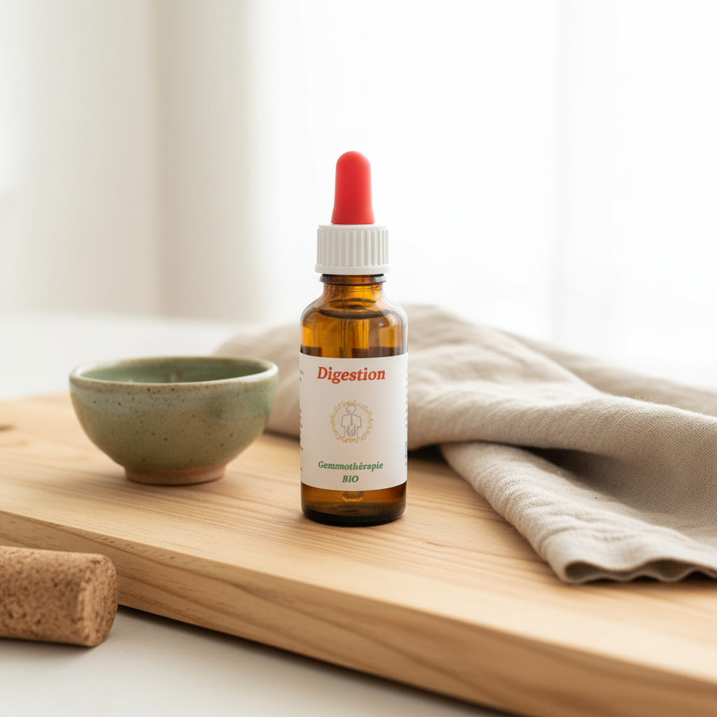 Digestion — mise en scène bois naturel