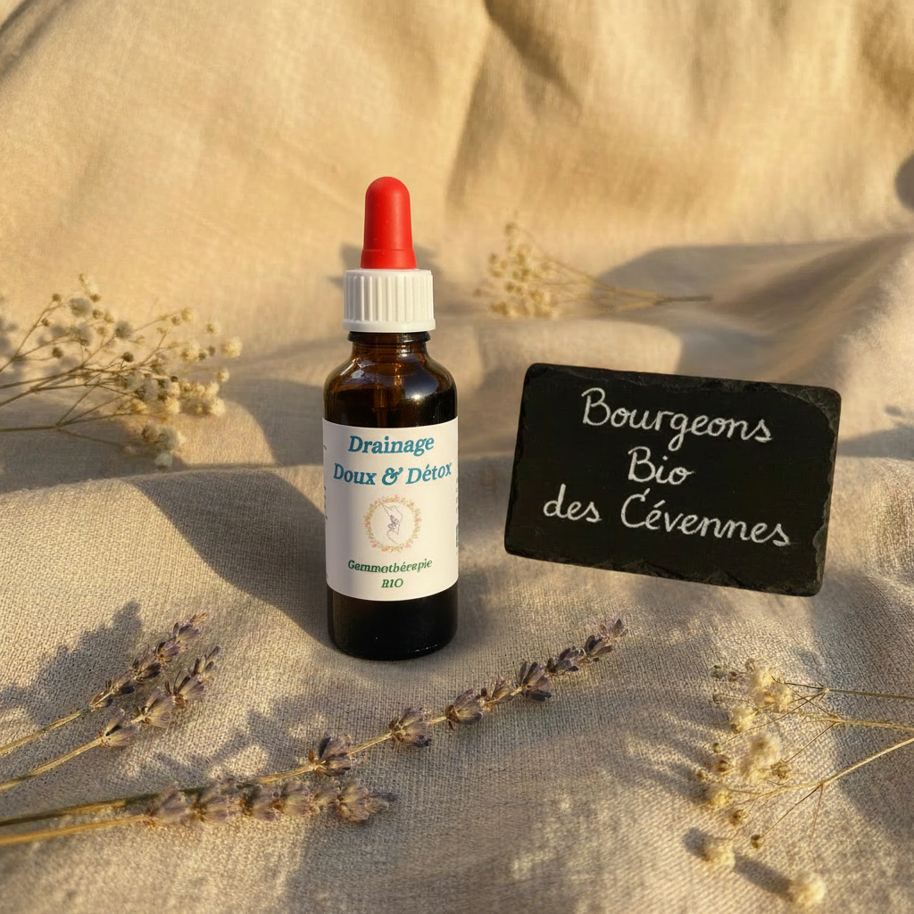 Gemmothérapie artisanale bio Peau Parfaite dans son univers naturel Cévennes – Arbor'Elia
