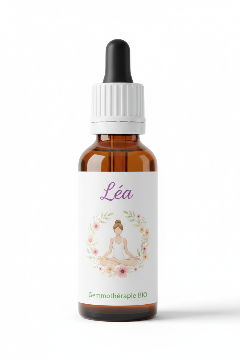 Fiole personnalisée Léa - Synergie de gemmothérapie bio sur mesure 30ml - Macérat de bourgeons Cévennes
