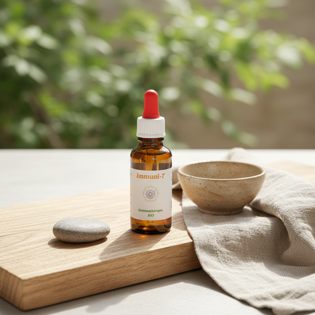 Immuni-T — mise en scène bois naturel