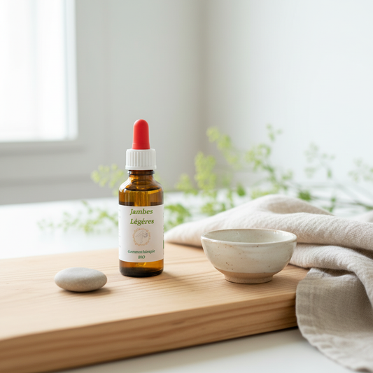 Jambes Légères — mise en scène bois naturel