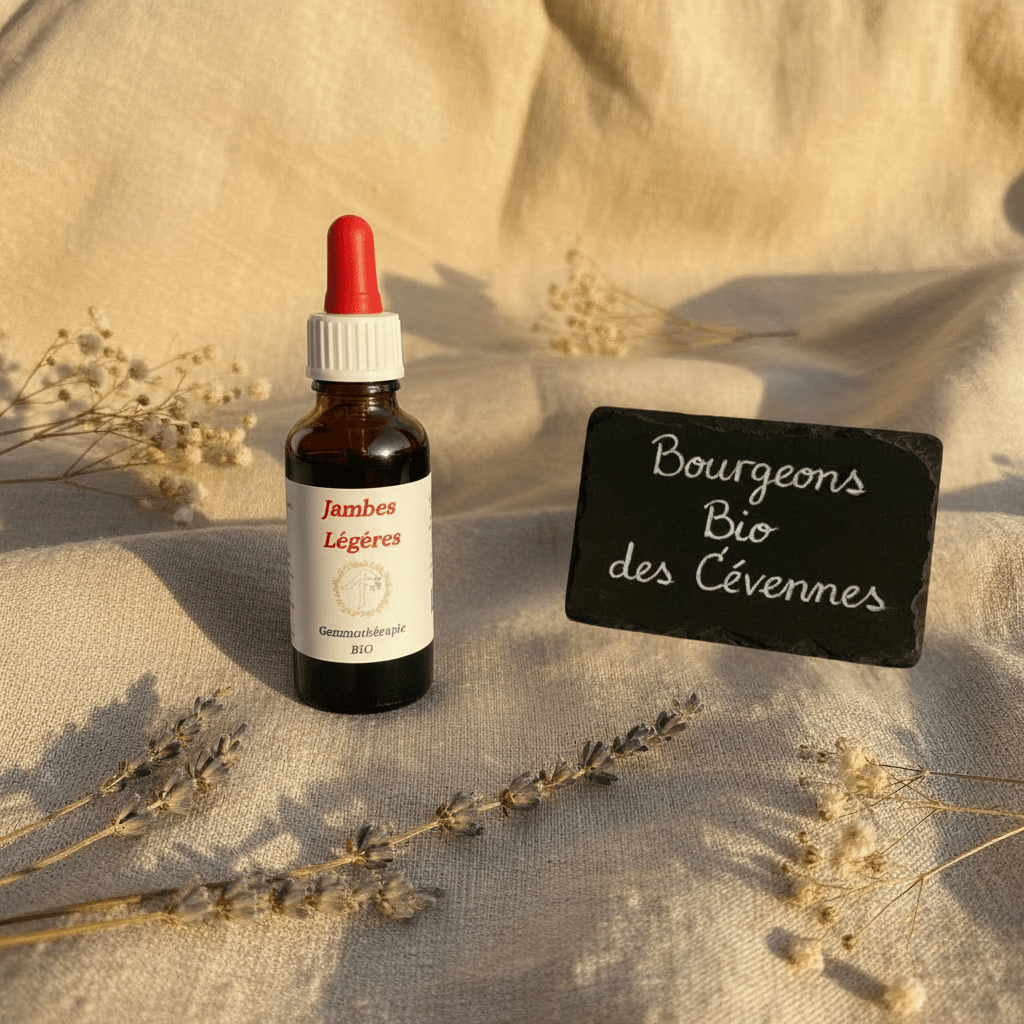 Gemmothérapie artisanale bio Jambes Légères dans son univers naturel Cévennes – Arbor'Elia
