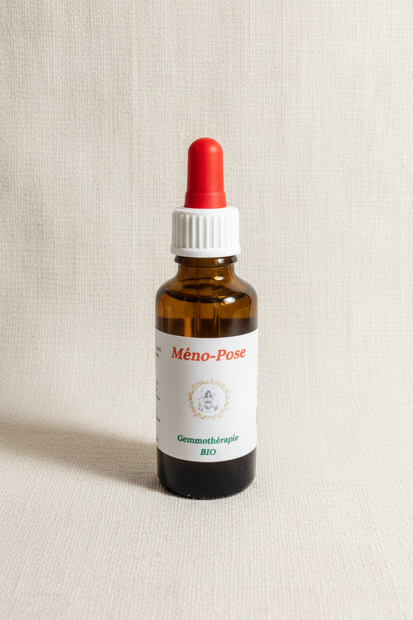 Méno-Pose gemmothérapie bio – Flacon 30ml macérat de bourgeons artisanal Cévennes
