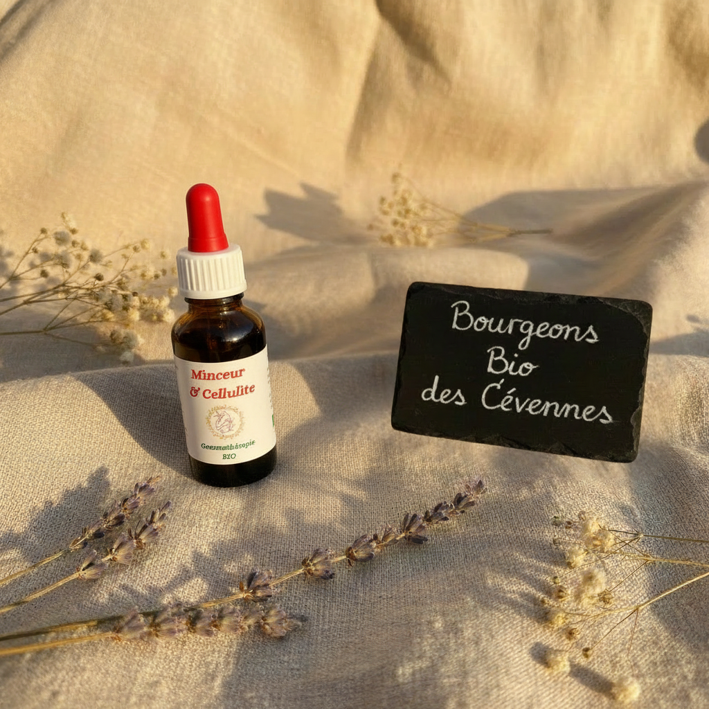 Gemmothérapie artisanale bio Minceur & Cellulite dans son univers naturel Cévennes – Arbor'Elia
