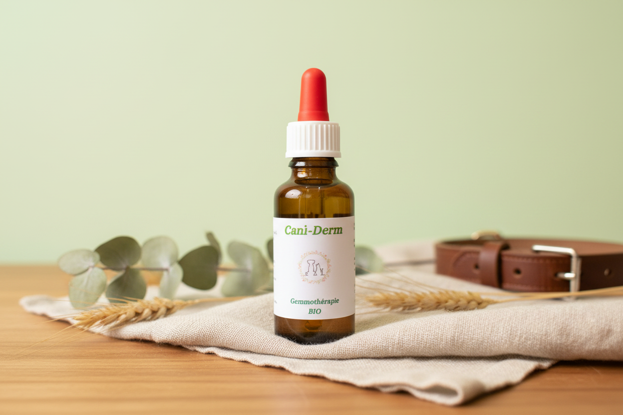 Mise en scène Cani-Derm – mur vert pâle