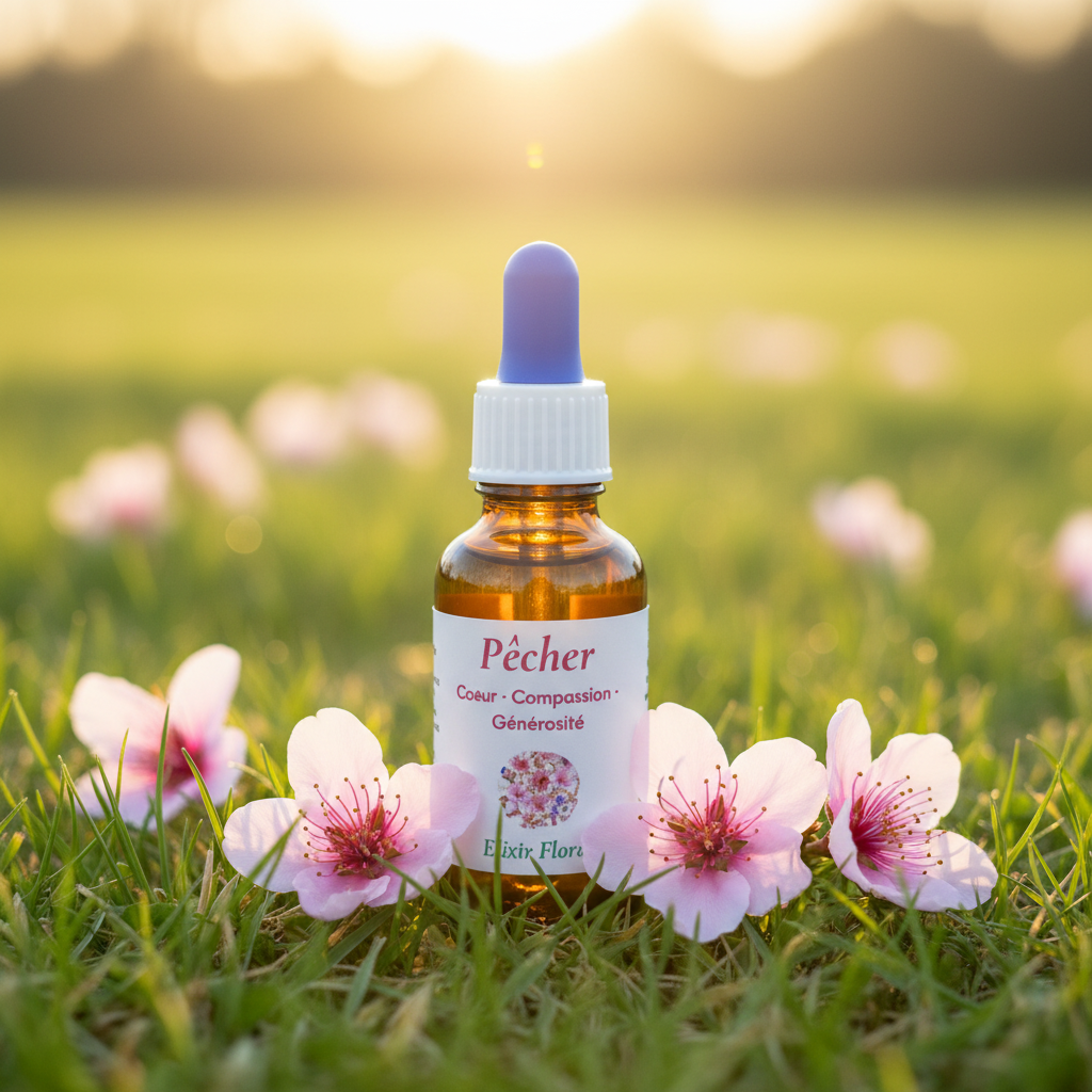 Pêcher – prairie quelques fleurs