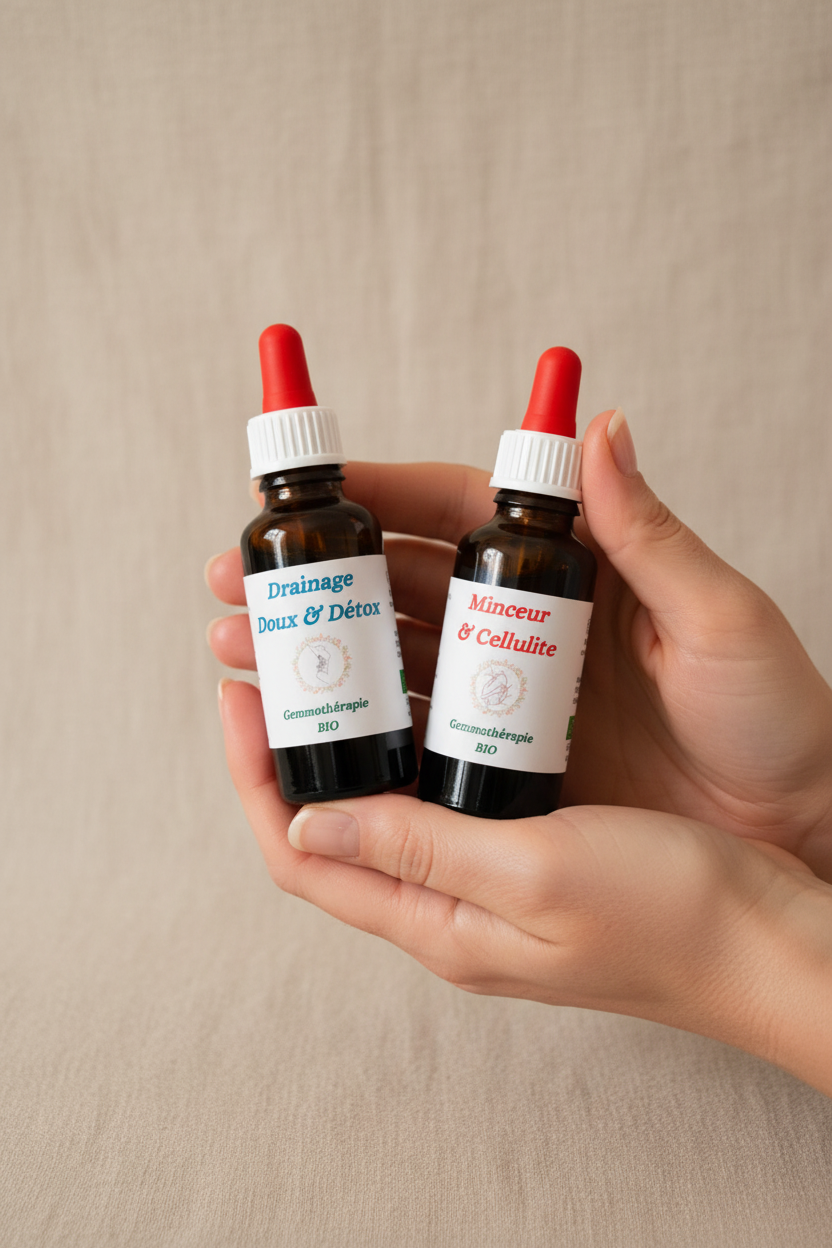 Pack 2×30ml gemmothérapie Détox & Minceur – Format et contenance réelle
