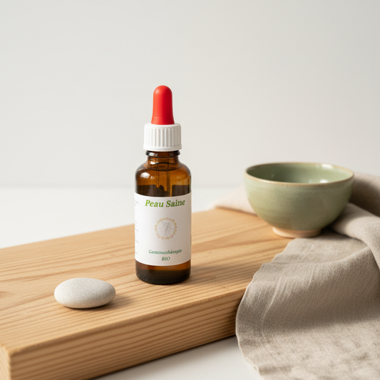 Peau Saine — mise en scène bois naturel