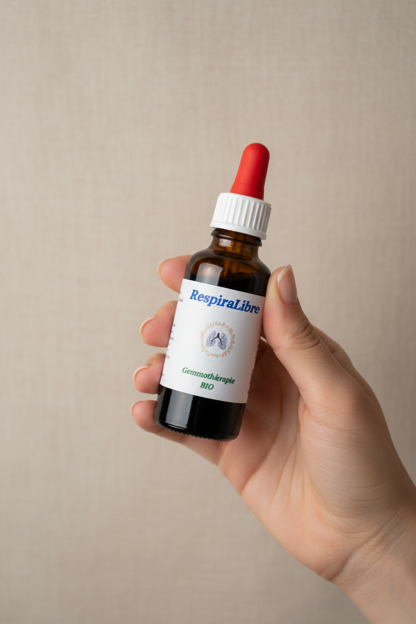 Flacon 30ml gemmothérapie RespiraLibre – Format et contenance réelle
