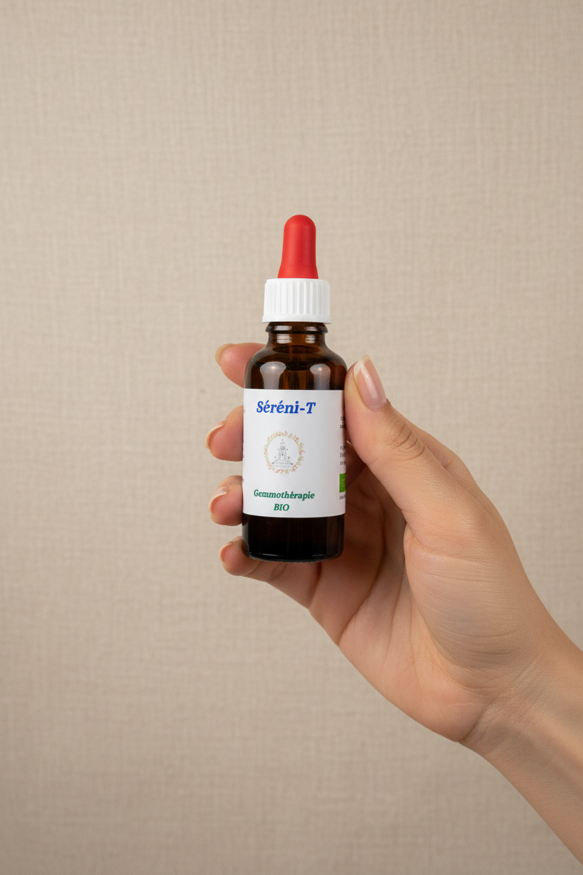Flacon 30ml gemmothérapie Séréni-T – Format et contenance réelle
