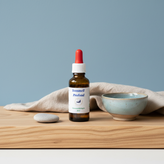 Sommeil Profond — fond bleu nuit pastel lumineux