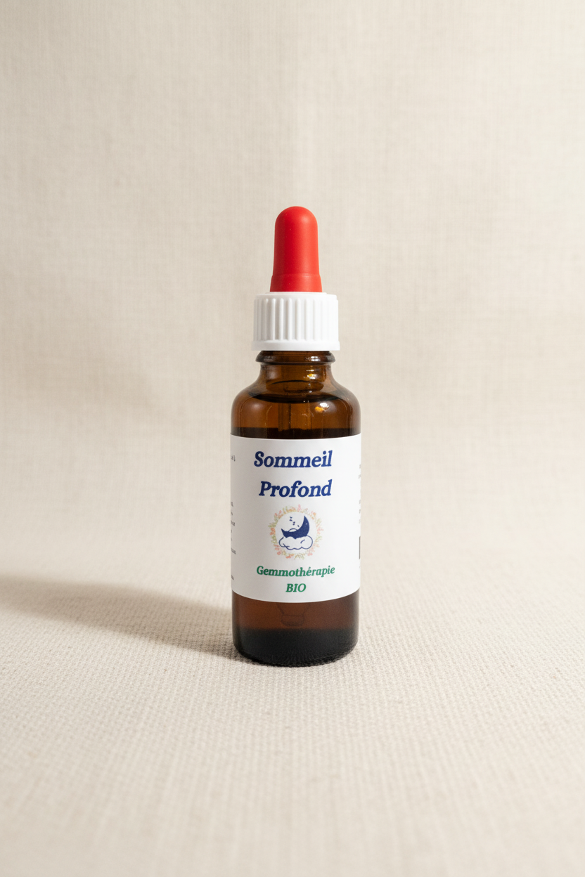 Sommeil Profond gemmothérapie bio – Flacon 30ml macérat de bourgeons artisanal Cévennes
